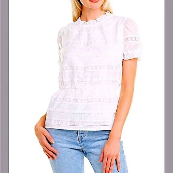 NWT J CREW DAISY CHAIN PEPLUM TOP SIZE S - Picture 1 of 3